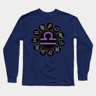 Libra/The Scales Zodiac Symbol. Long Sleeve T-Shirt